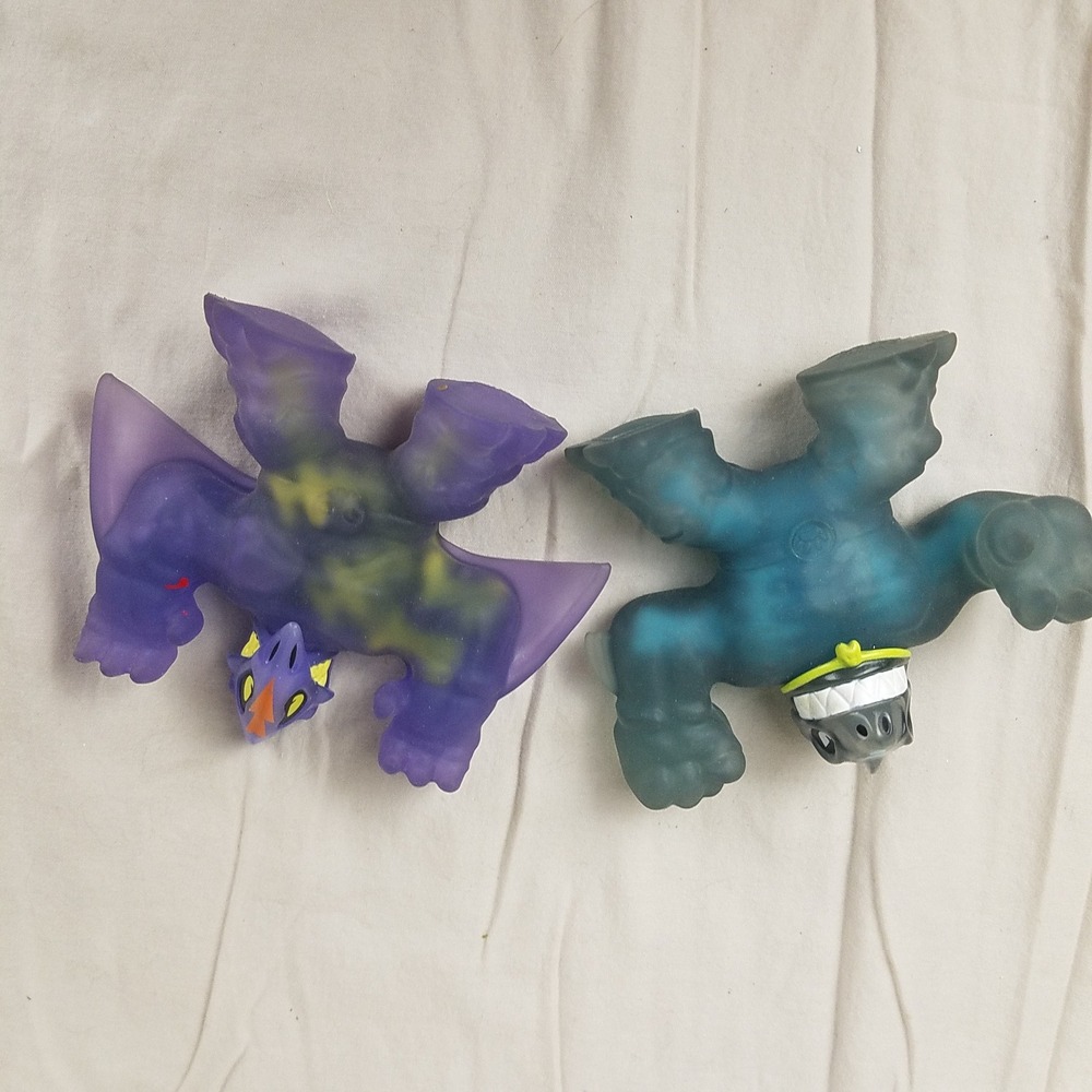 Heroes of Goo Jit Zu Thrash Shark Terack Pterodactyl Set Blue Purple Excellent